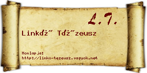 Linkó Tézeusz névjegykártya